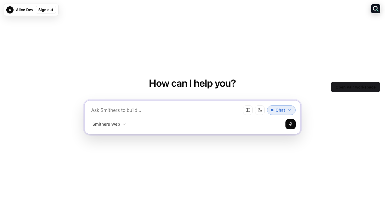 Smithers home — the build composer