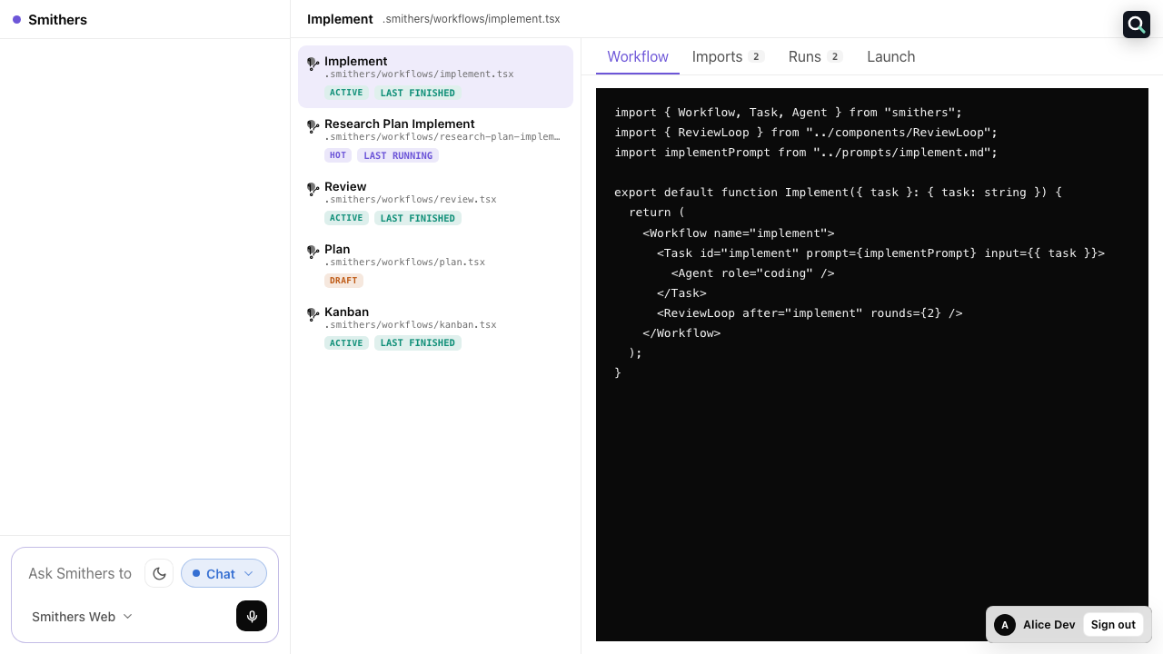 Workflow editor